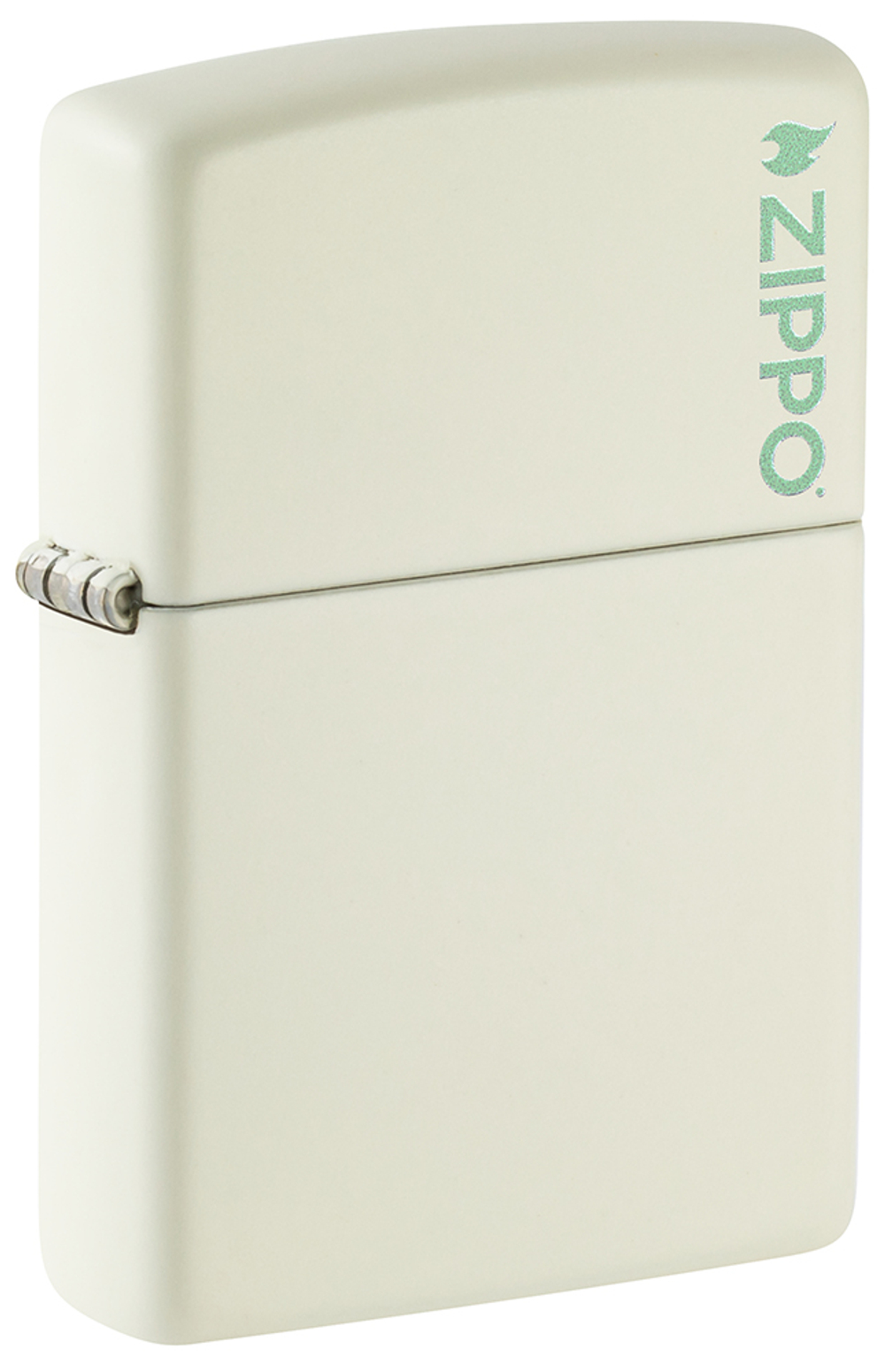 Зажигалка Zippo Classic с покрытием Glow In The Dark, латунь/сталь, белая, матовая, 38x13x57 мм