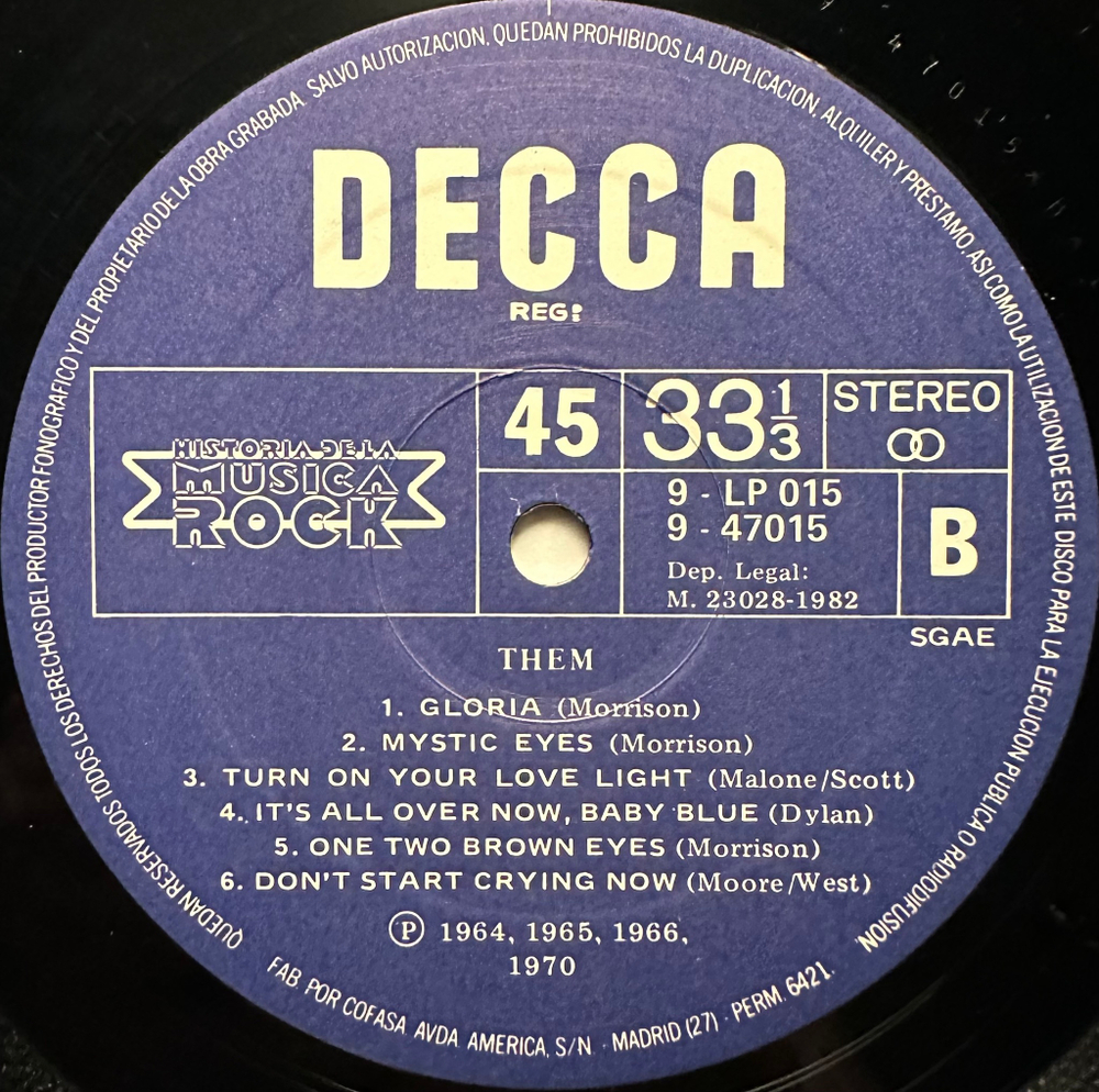 Them - Them (Испания 1982г.)