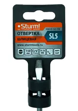Отвертка плоский шлиц SL5х150мм, CrV, магнитный наконечник Sturm! — фото 4
