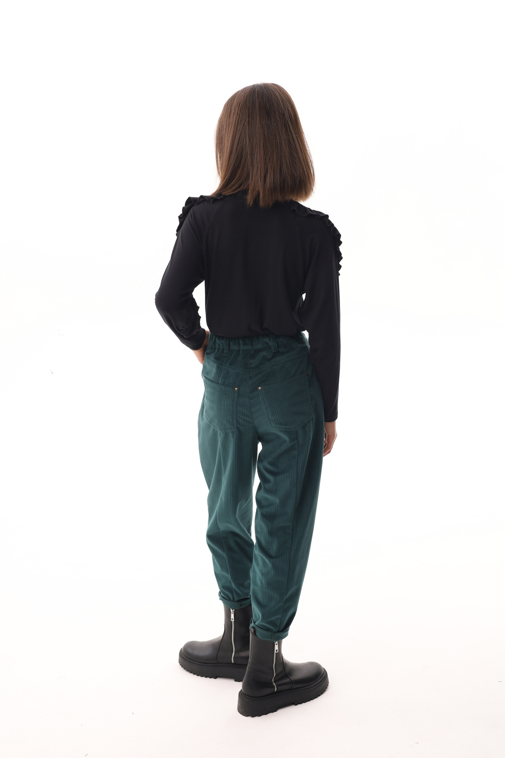 Брюки-бананы вельвет
