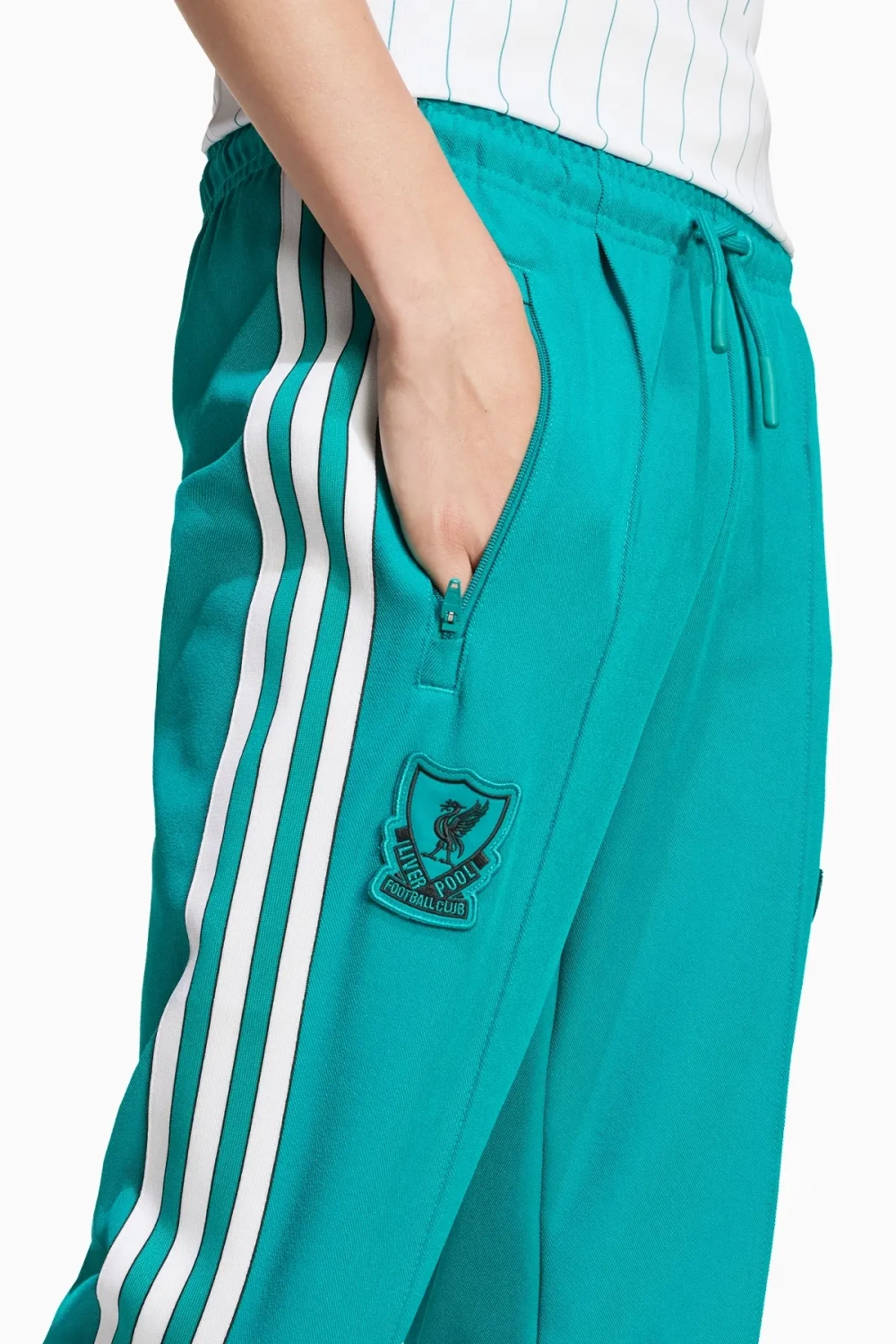 Штаны adidas Liverpool FC 25/26 Terrace Icons Junior - бирюзовый