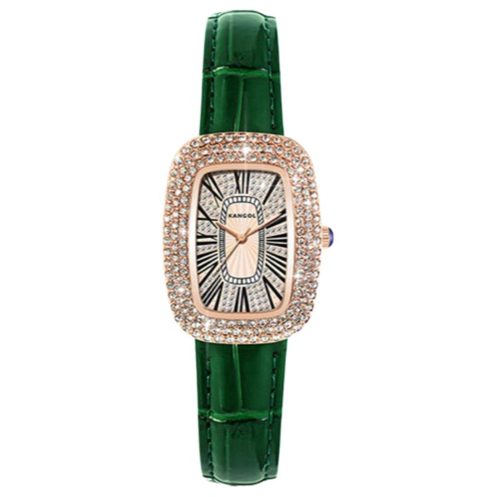 KANGOL Pigeon Egg Niche Classic Fashion Waterproof Quartz Movement Genuine Leather Strap Watch Women"s Watch