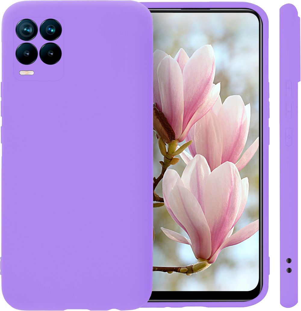 Мягкий Soft Touch чехол из силикона для REALME 8 / 8 PRO с бархатной подкладкой