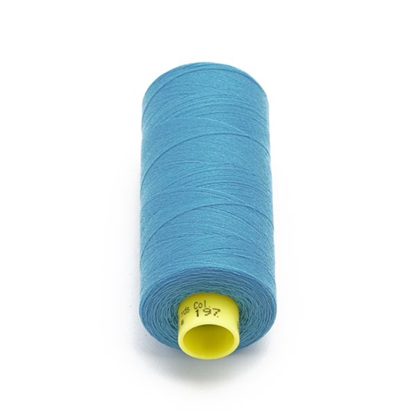 Нитка Gutermann Mara 150 (1000 метров), 1 кат., особо тонкая | 197 лазурно-голубой