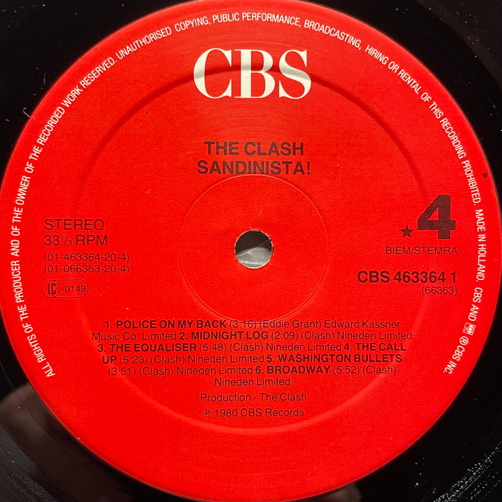 The Clash ‎– Sandinista! 3LP (Голландия 1989г.)