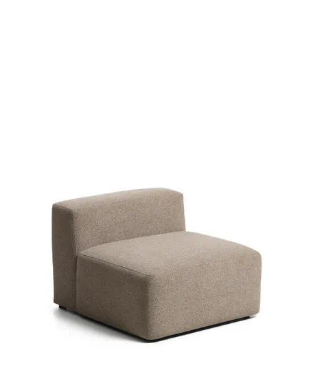 Коричневое кресло из синели Blok, 90 см