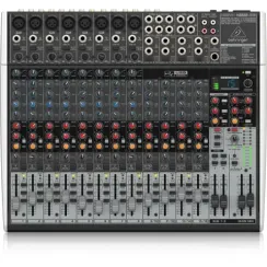 Behringer X2222USB -микшер,8 моно,4стерео,3 AUX-шины,2 подгруп, процес эффектов, интегрированный USB