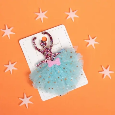 Зажим для волос детский «Балерина”, микс 6 цветов, 8,5*10см