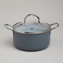 КАСТРЮЛЯ AGNESS С АНТИП. ПОКР. И СТЕКЛ. КРЫШКОЙ 1350 МЛ, 16*8 СМ