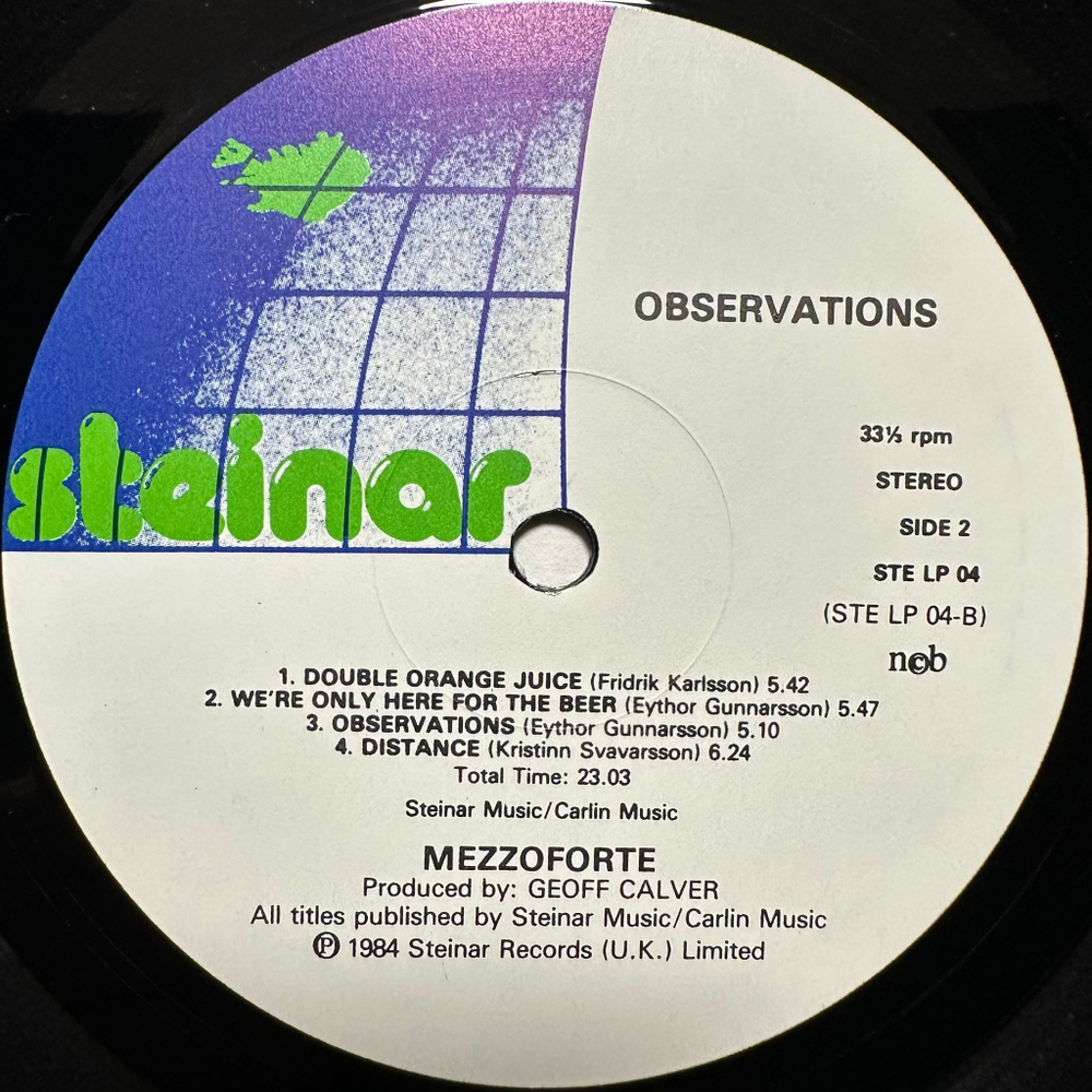 Mezzoforte - Observations (Скандинавия 1984г.)