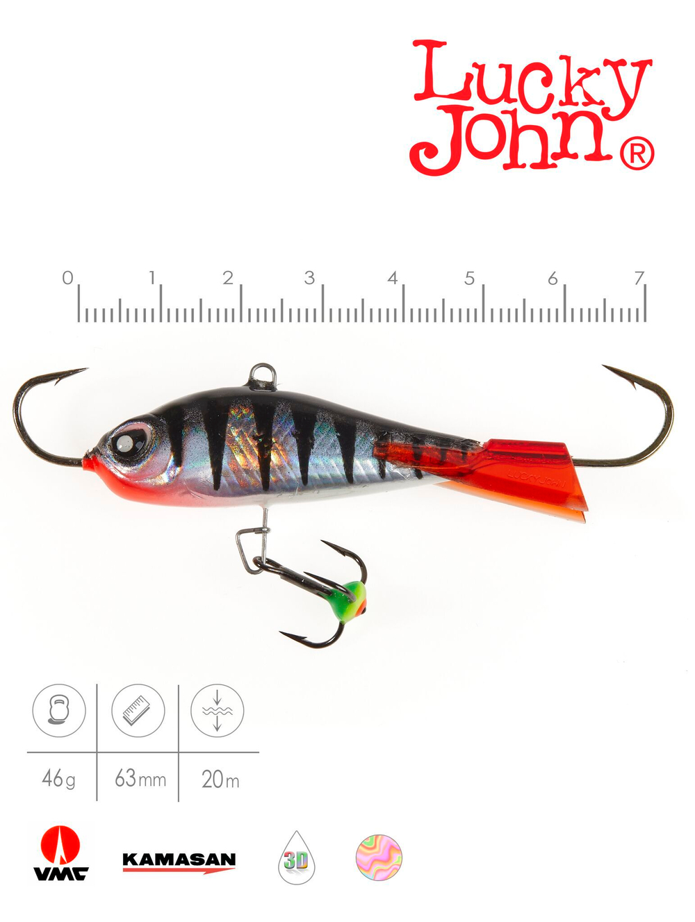 Балансир Lucky John BALTIC 6 с тр. 60мм/12HRT блистер