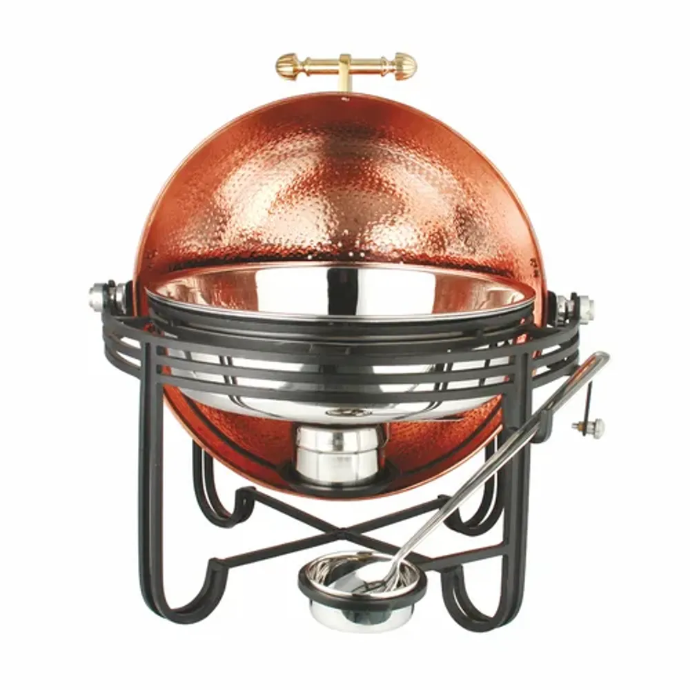 Чафиндиш (мармит) 7 л Copper круглый нерж. с медным покрытием 49*48*50 на подставке P.L. Hotelware