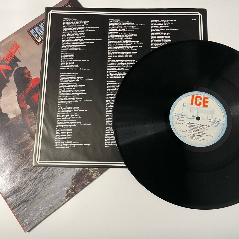 Винтажная виниловая пластинка LP Eddy Grant Killer On The Rampage (Нидерланды 1982) Electric Avenue