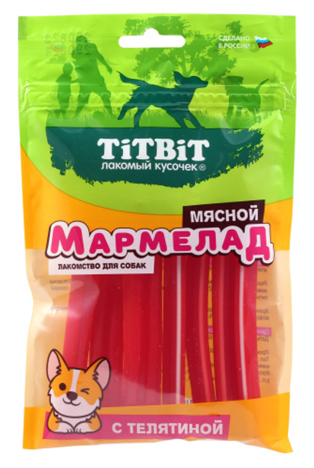 TiTBiT Лакомство д/собак Мармелад мясной с Телятиной, 120г