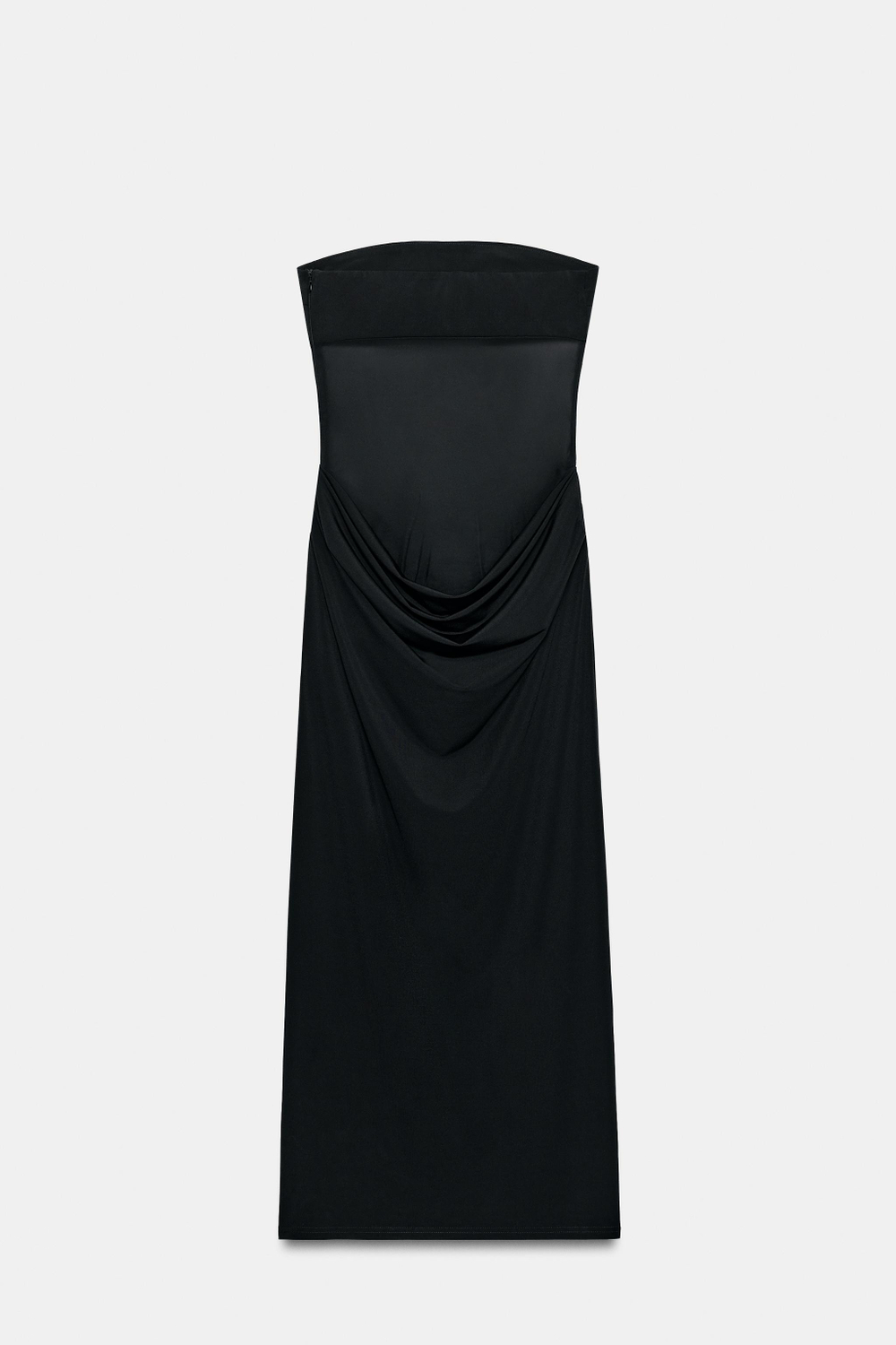 КОМБИНИРОВАННОЕ ПЛАТЬЕ МИДИ СО СБОРКАМИ — ZARA