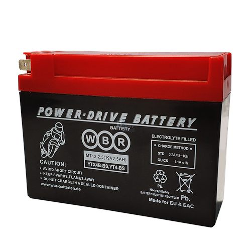 Аккумулятор WBR SMT / WBR MT 12-2.5 (YTX4B-BS, YT4B-BS)