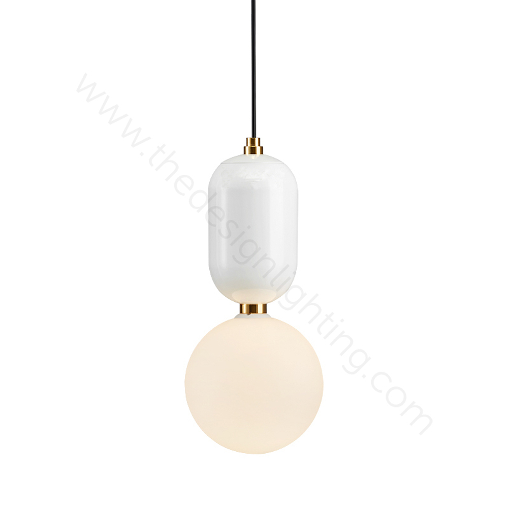 Pendant design lamp Aballs  by Parachilna (White,  D20)