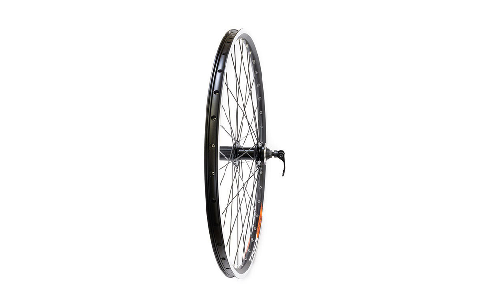 Колесо заднее 27,5" TRIX двойной обод черный, ДИСК касс.8-10 ск. гайка черный, спица черный