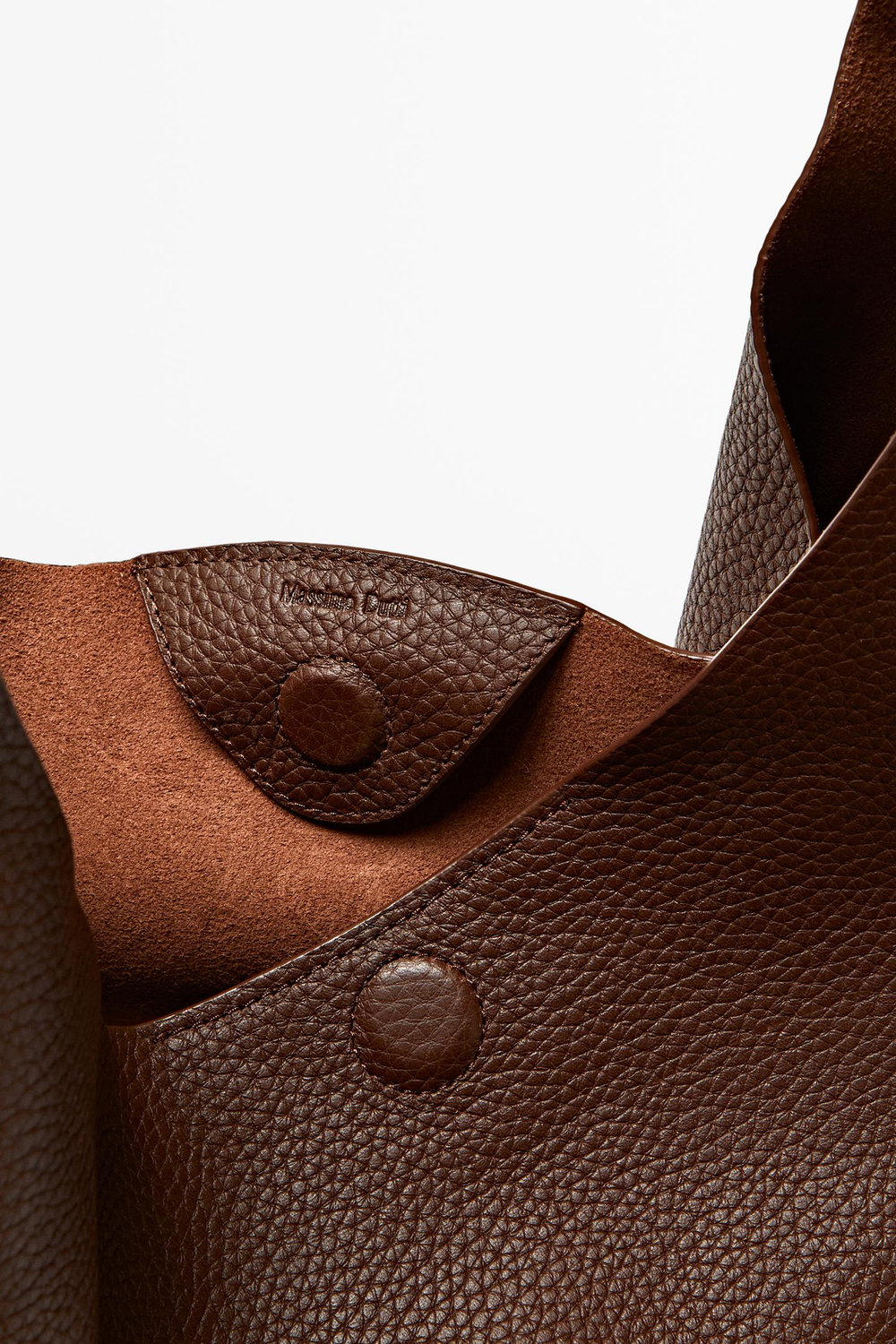 Massimo Dutti Мини-сумка через плечо из кожи наппа, бургунди