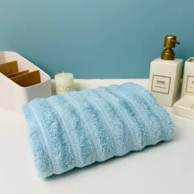 Полотенце махровое 70*140см «FLUFFY» цвет небесный 01-128, плотность 500гр/м2