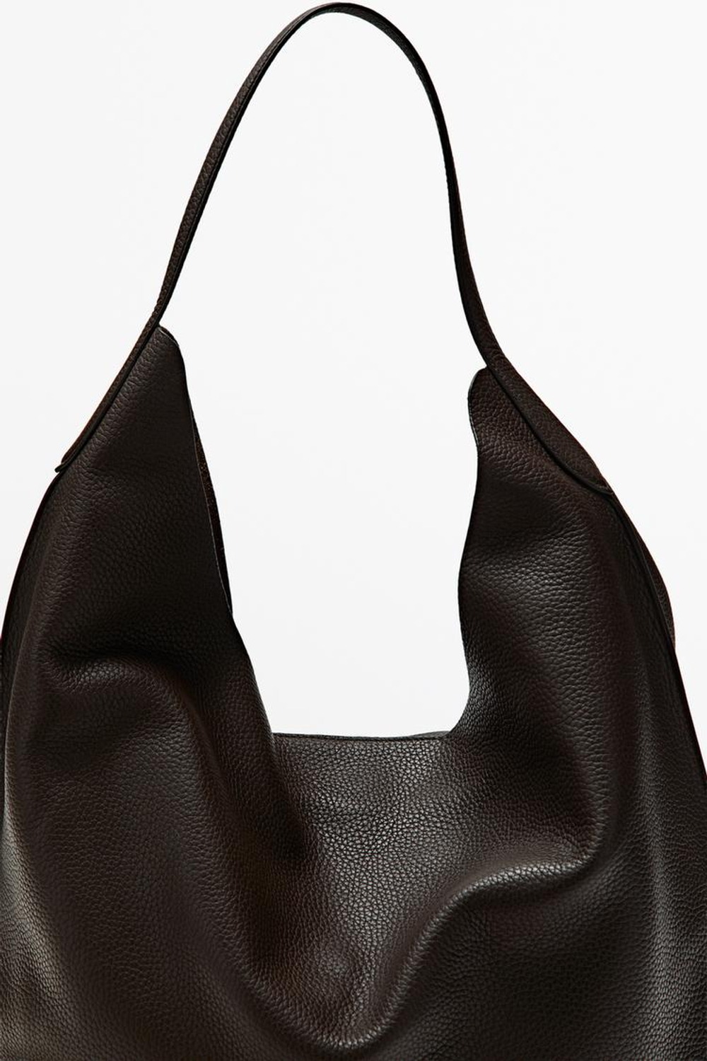Massimo Dutti Сумка через плечо из кожи наппа, коричневый