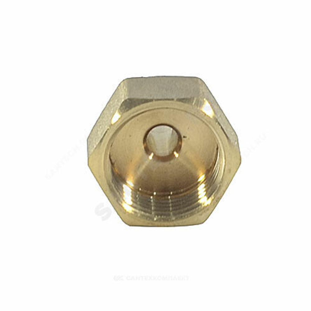 Переходник штуцерный латунь неразъемный для шланга Дн 18х1/2" ВР SantechSystems