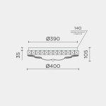 Потолочный светильник LED4U L1146-400 GD