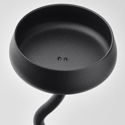 IKEA SILVERPÄRON  (ИКЕА СИЛВЕРПЭРОН)  -  Подсвечник для свечи-столбика - чёрный 24 см