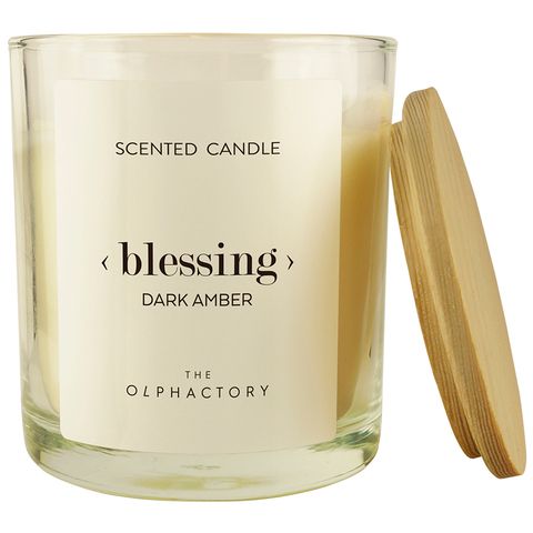 Свеча ароматическая the olphactory, blessing, dark amber, 40 ч