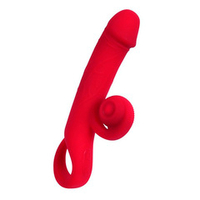Малиновый вибратор-кролик 20см Bior Toys Erowoman-Eroman EE-10287
