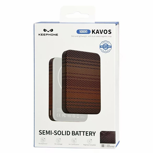 Powerbank магнитный с MagSafe Keephone Kavos Semi-Solid Battery 10000mAh коричневый
