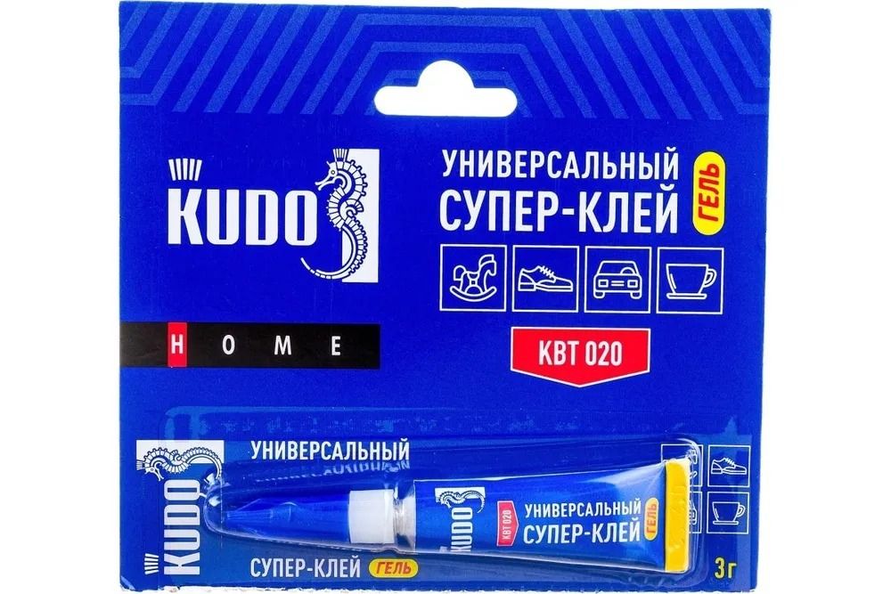 Клей секундный KUDO Супер-клей универс. 3г ГЕЛЬ блистер 12шт. / KВТ-020 Клей секундный KUDO Супер-клей универс. 3г ГЕЛЬ блистер 12шт. / KВТ-020