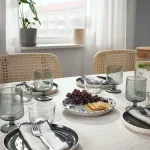 Набор тарелок IKEA SILVERSIDA (СИЛВЕРСИДА), Синий, Белый, 20 см, 2 шт