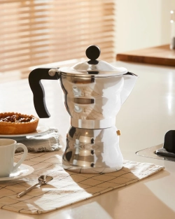 Alessi Алюминиевая Турка кофеварка высокого давления Moka Alessi на 6 чашек. AAM33/6