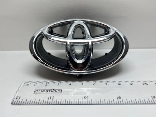 НЕТ - HH-031 / Логотип (шильдик, надпись, эмблема) "Toyota" 8.8*5.6 см для крышки багажника / решетки радиатора / капота (1 шт.)