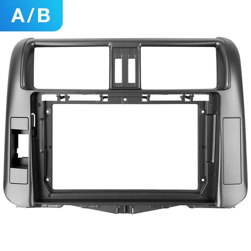 Комплект рамки с разъёмами 9"+can Toyota Prado 150 2009-2013 черная (A)