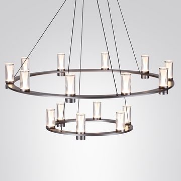 Подвесная светодиодная люстра 93W 3000K 7143/110L черный gun powder DEFANCE Odeon Light