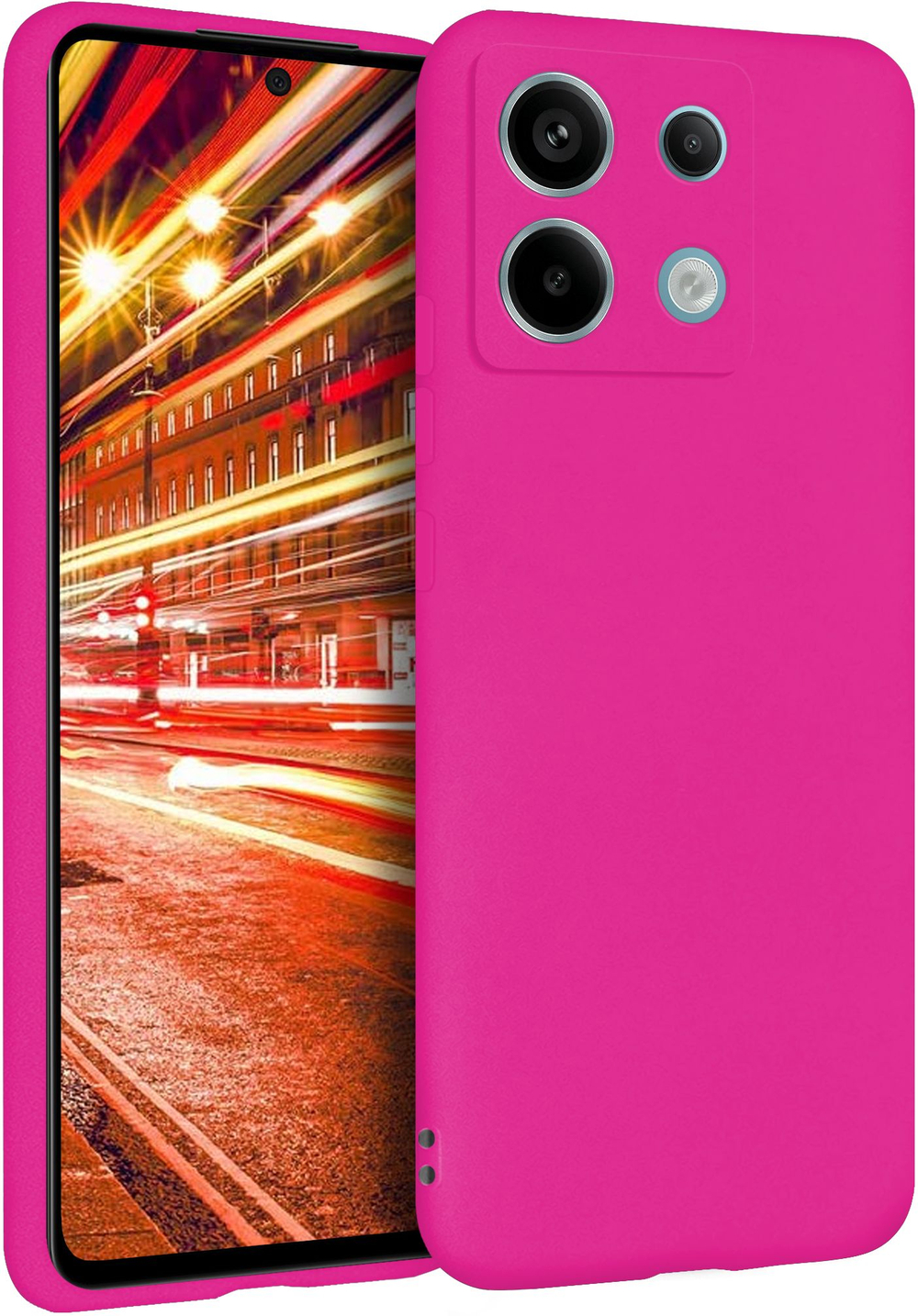 Мягкий Soft Touch чехол из силикона для XIAOMI REDMI NOTE 13 PRO 5G / POCO X6 (не PRO!) с бархатной подкладкой