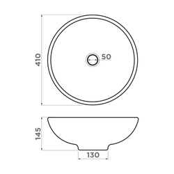 Раковина накладная Omoikiri Hitomi-BL Natceramic, 41 см, черный мрамор, 4972077