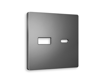 AP6610 Лицевая панель ALFA (Антрацит серый) для розетки 2USB тип A+C QUANT