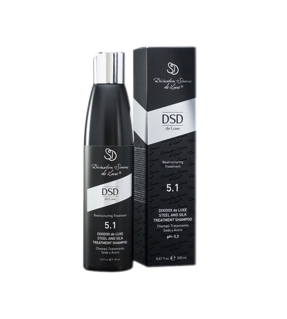 Dsd de luxe Steel and Silk Treatment Shampoo № 5.1 - Восстанавливающий шампунь «Сталь и шелк» Диксидокс Де Люкс