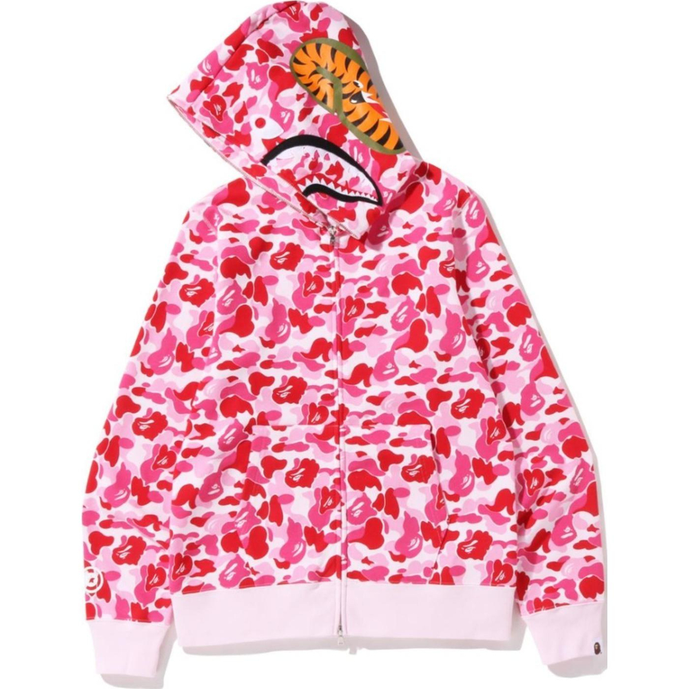A Bathing Ape Abc Camo Shark Full Zip Худи розовый