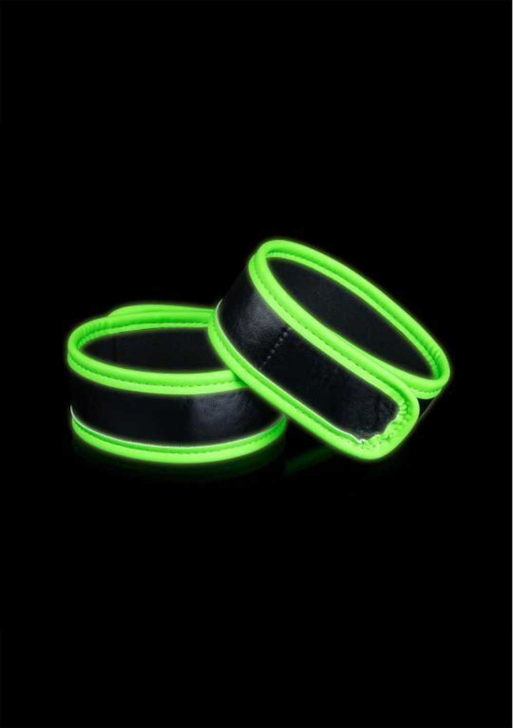 Пара люминесцентных повязок на бицепс Glow in the Dark (Цвет: черный с зеленым)