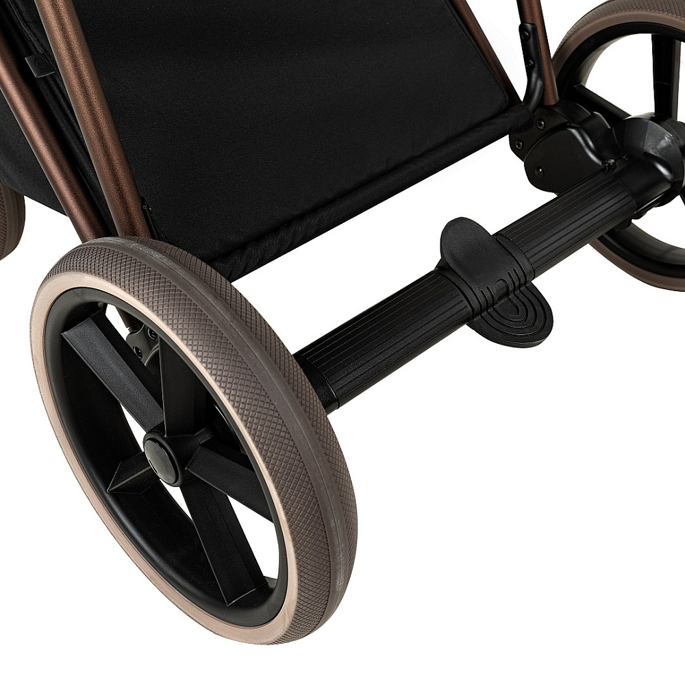 Детская коляска Roan Sol Vintage Luxury 2.0 3 в 1 с автокреслом Pituso Santiso Pro VIN 04/TC Turkish Coffe/Bronze/руч.Cappuccino
