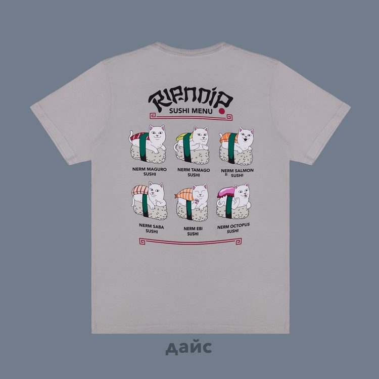Футболка мужская Ripndip Sushi Nerm Tee артикул:RND10229 - купить в магазине Дайс