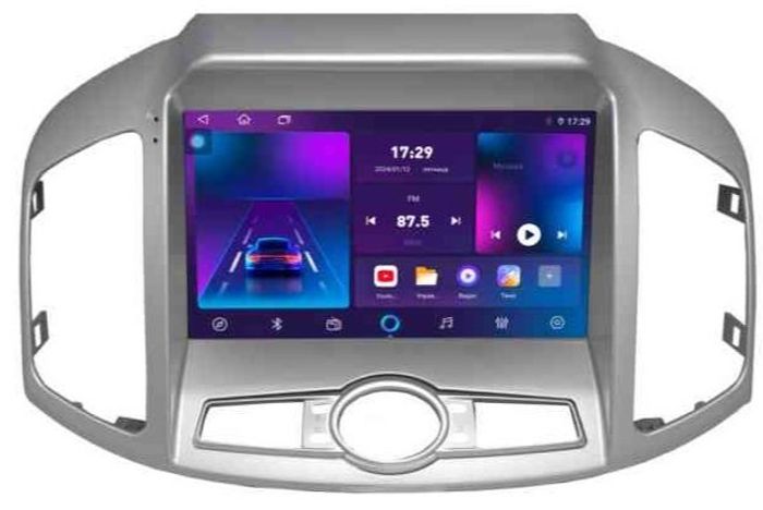 Магнитола для Chevrolet Captiva 2011-2015 (перенос БК вниз) - Parafar PF046T2LUX1RN2K на Android 13, Быстрая, QLED+2K, CarPlay, 4G SIM-слот