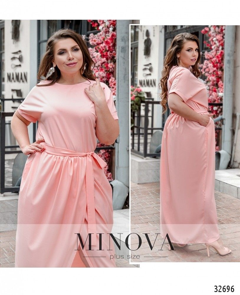 Платье 8609-1-пудра Minova Платье 8609-1-пудра Minova