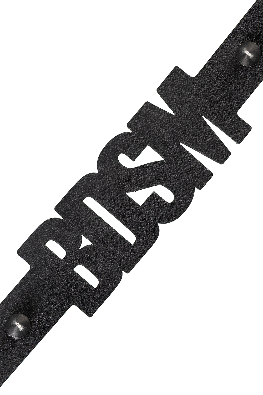 Чокер Pecado BDSM, с шипами, натуральная кожа, черный