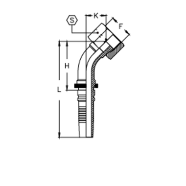 Фитинг DN 20 ORFS (Г) 1.3/16 (45) Interlock