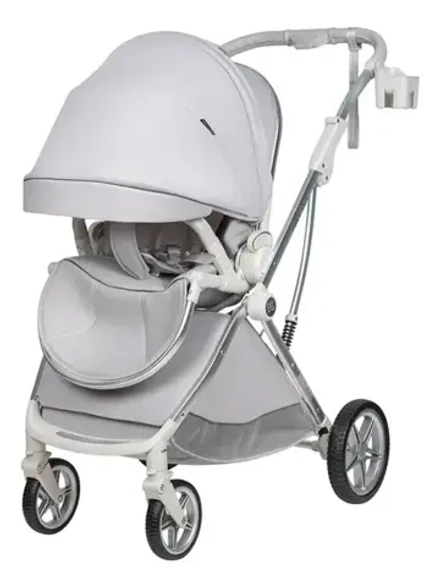 Коляска детская прогулочная Farfello Fest Lux (Светло-серый / Light grey FL-14 цветная рама)